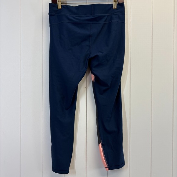 Under Armour Womens Athletic Heatgear Compression Leggings Size L Colorblock Gym - Picture 2 of 8